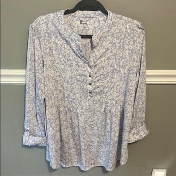 Kim Rogers Lavender Floral Blouse - Picture 1 of 6